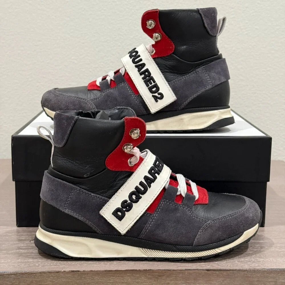 $255 DSQUARED2 kaleido high top kids sneaker